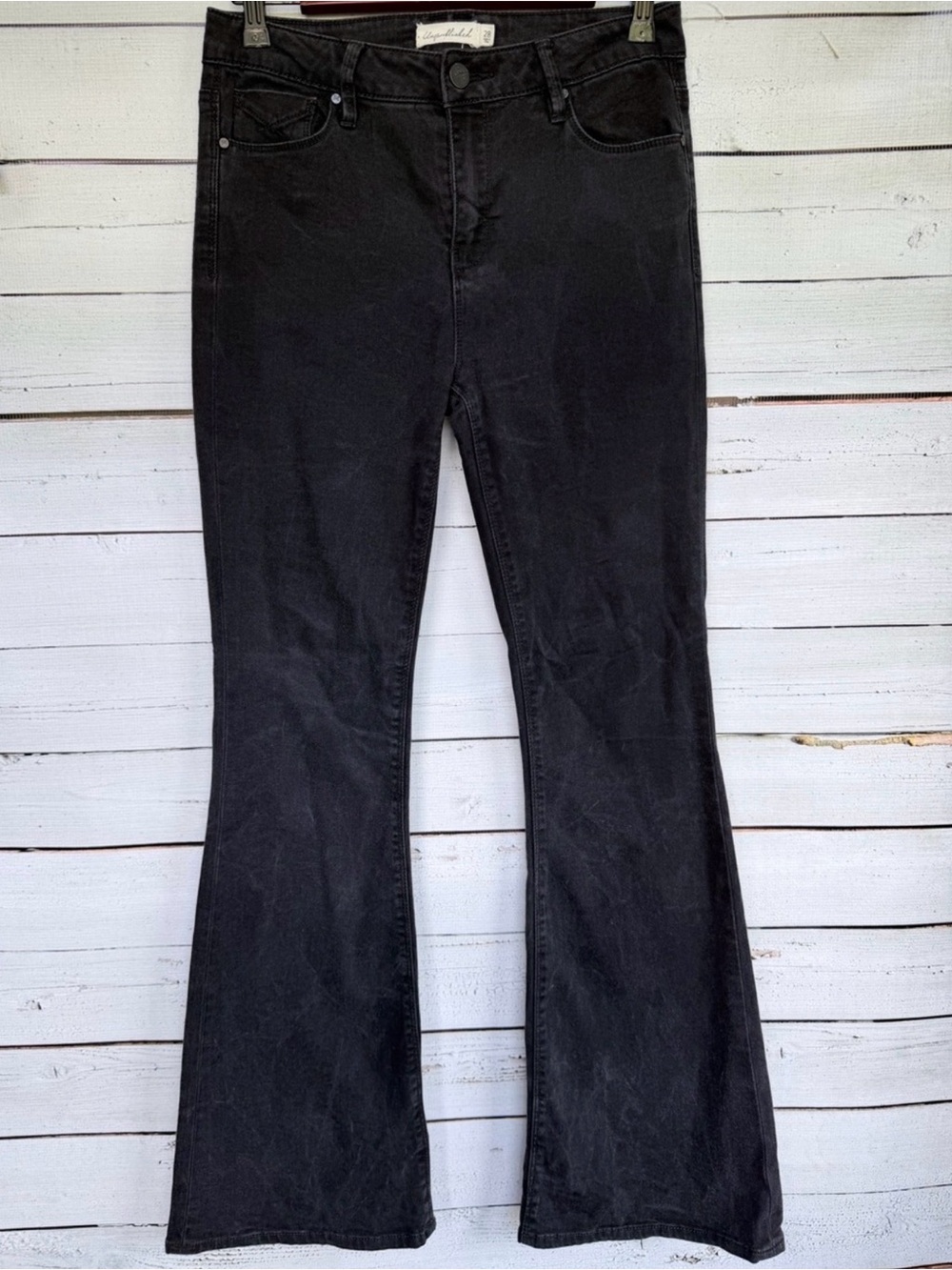 Unpublished Black Flare Jeans - Classic Flared Denim - Size 28 - Picture 2 of 7